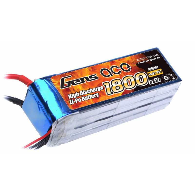 GENSACE 4S 14.8V 1800Mah 25C LiPo Battery 4S Lipo Batteries Gens