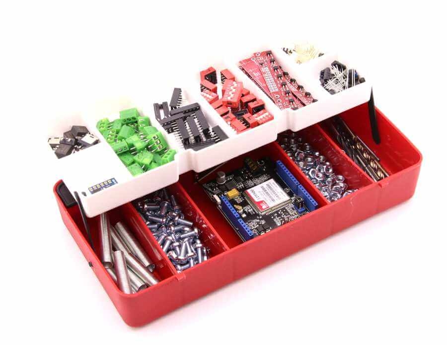 Mini Organizer Component Box (Red - 13 Compartment) Organizers Jsumo