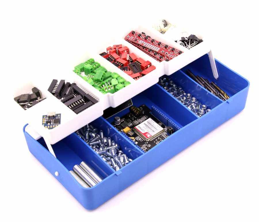 Yinpecly 193x132x22mm Component Storage Box Small Parts Organizer