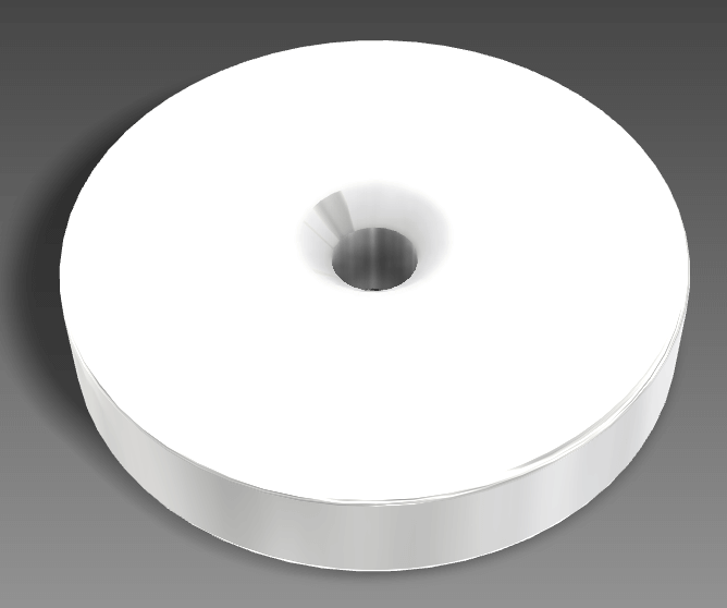 White ABS Plastic Encased Disc Neodymium Magnets - Magnets By HSMAG